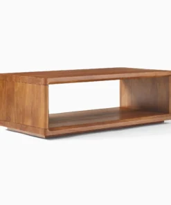 Open Shelf Rectangular Coffee Table For Living Room