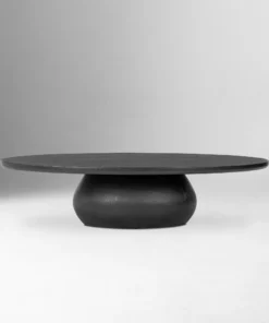 Sculptural Round Coffee Table For Living Room