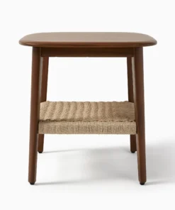 Weave Shelf End Table For Living Room